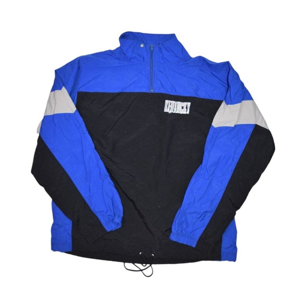 Vintage Kentucky University Jacket Mens XL Wildcats Nylon Windbreaker Pullover